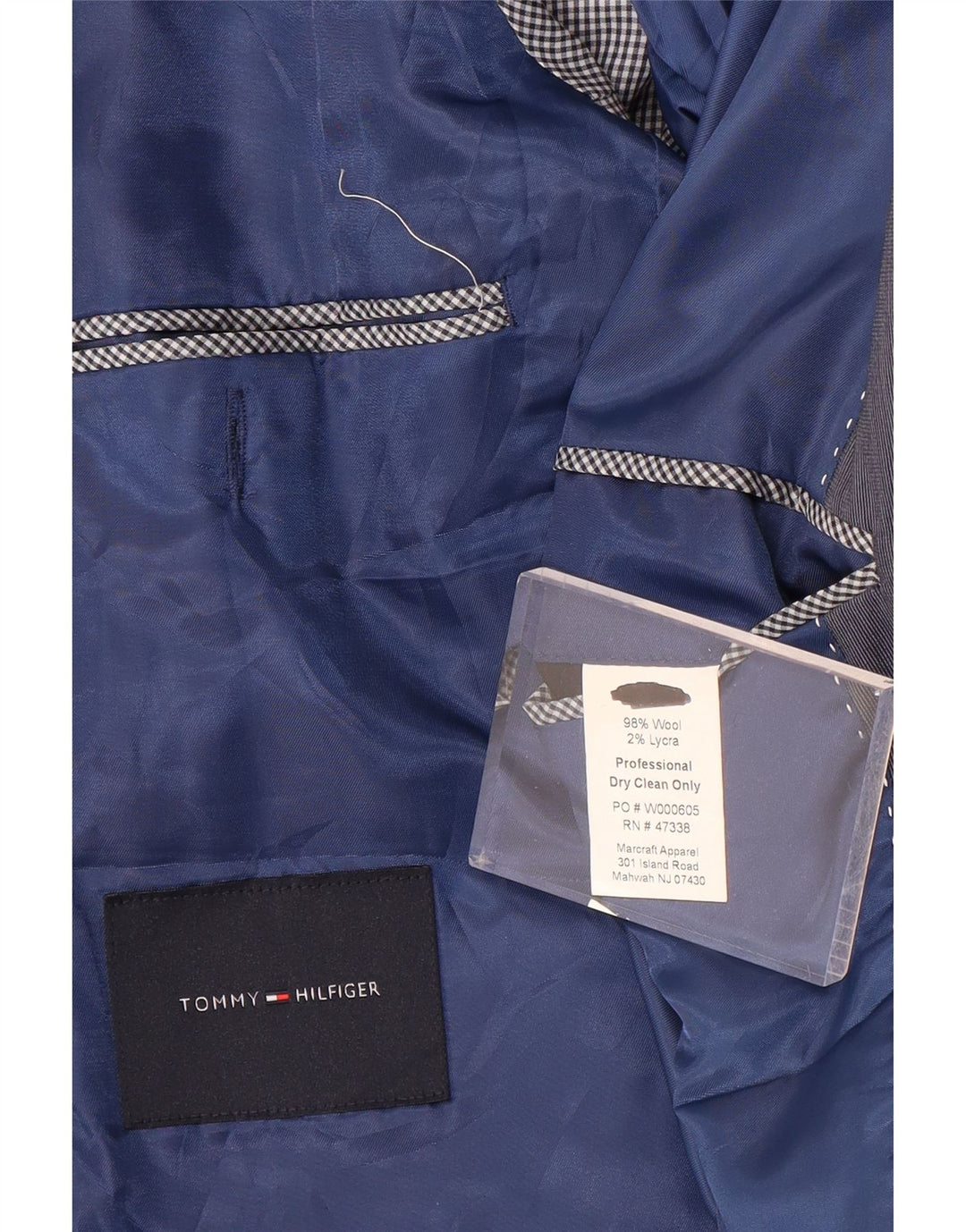 Jaqueta blazer masculina Tommy Hilfiger com 2 botões Reino Unido 38 lã cinza médio