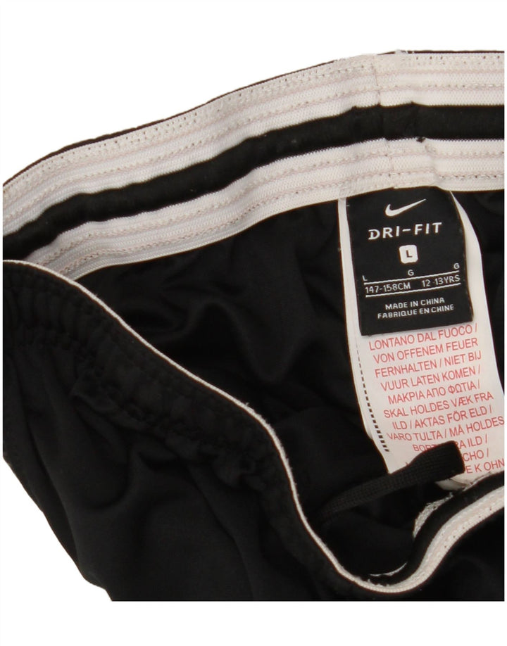 Shorts esportivos NIKE Boys Dri Fit 12-13 anos grande preto poliéster
