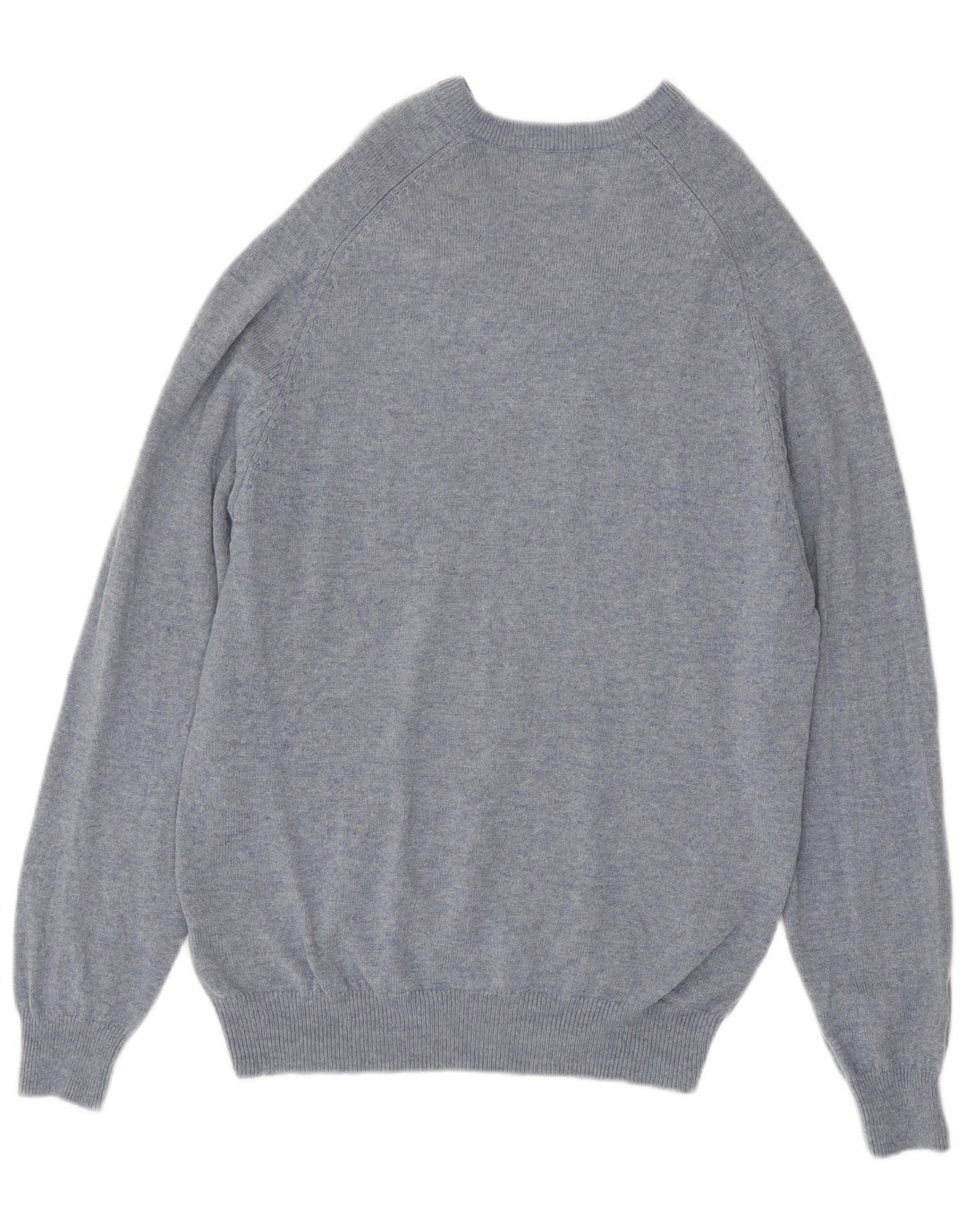 Suéter masculino Marks & Spencer Blue Harbor com decote em V azul médio