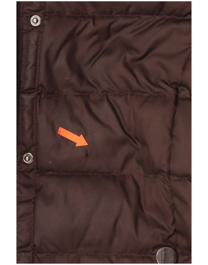Casaco acolchoado feminino MASSIMO DUTTI UK 14 poliéster marrom médio
