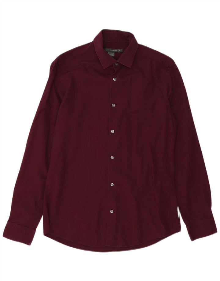 Camisa masculina FRENCH CONNECTION médio algodão Borgonha