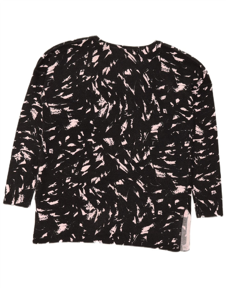 Suéter feminino Marks & Spencer com decote em V Reino Unido 8 pequeno preto