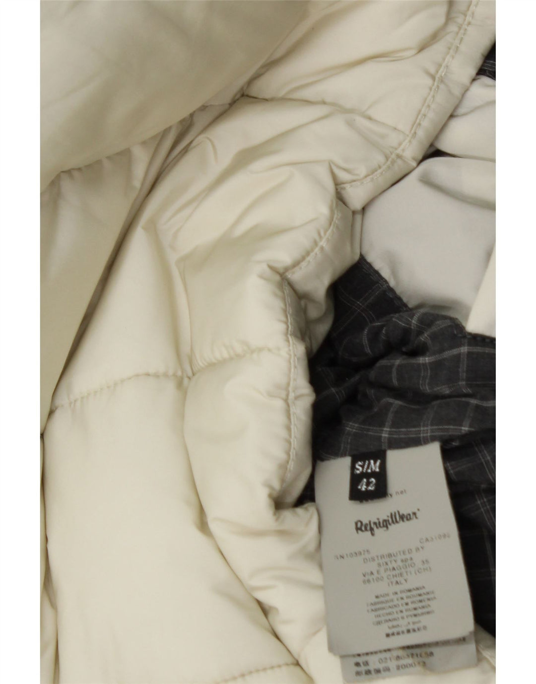 Jaqueta acolchoada feminina Refrigiwear IT 42 médio off white poliamida