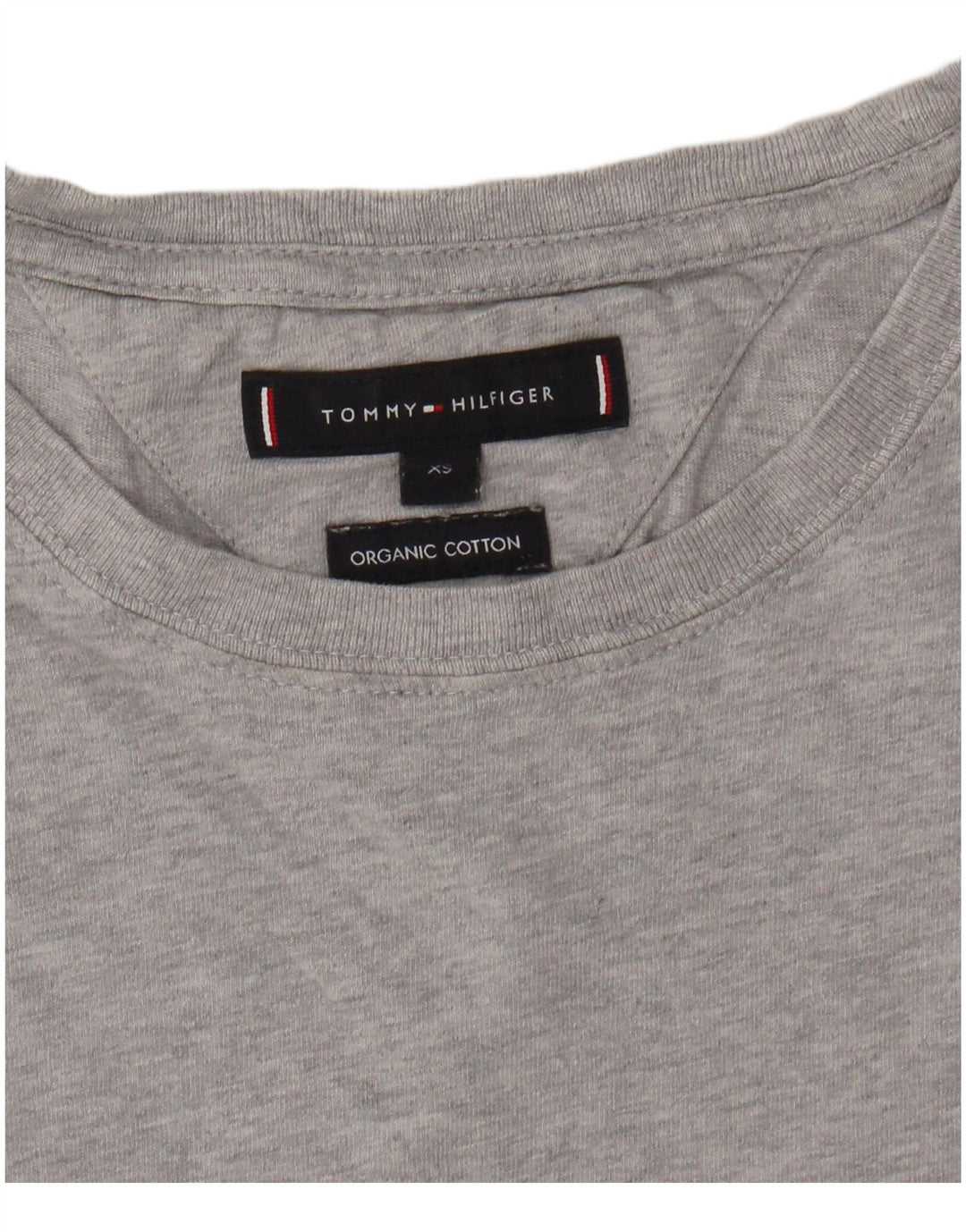 Camiseta masculina TOMMY HILFIGER XS algodão manchado cinza