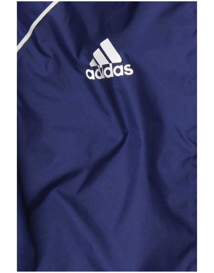 Jaqueta de chuva com capuz Adidas meninos 11-12 anos azul marinho nylon