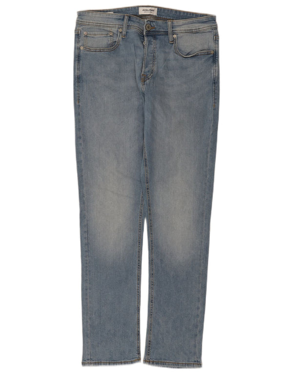 Jack & Jones Mens Slim Jeans W32 L32 Azul Algodão