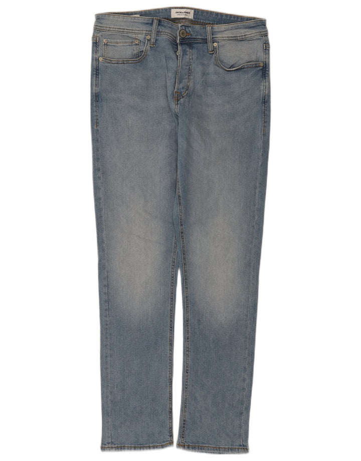 Jack & Jones Mens Slim Jeans W32 L32 Azul Algodão