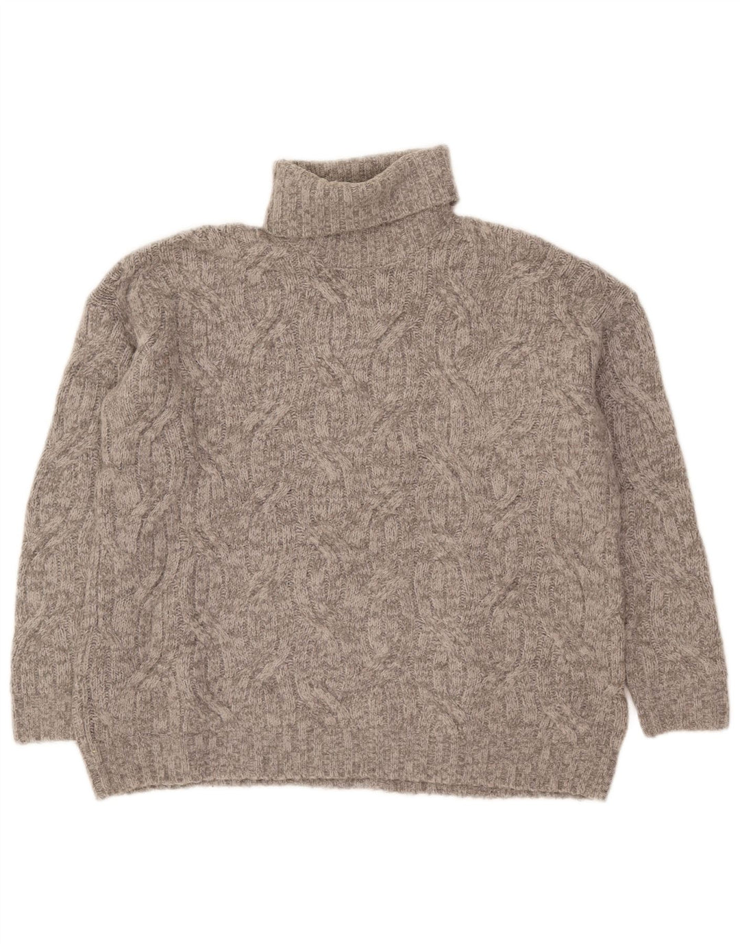 Suéter feminino Marks & Spencer com gola redonda grande Reino Unido 14 cinza médio