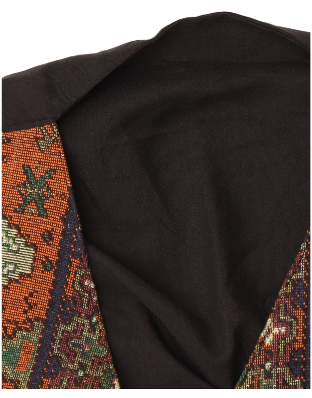 Colete masculino vintage pequeno multicolorido Fair Isle