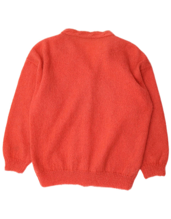 Suéter cardigã feminino VINTAGE UK 18 XL laranja