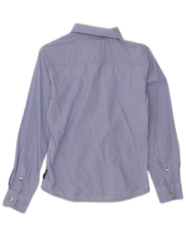Camisa Armani Junior Menino 11-12 Anos Azul Algodão