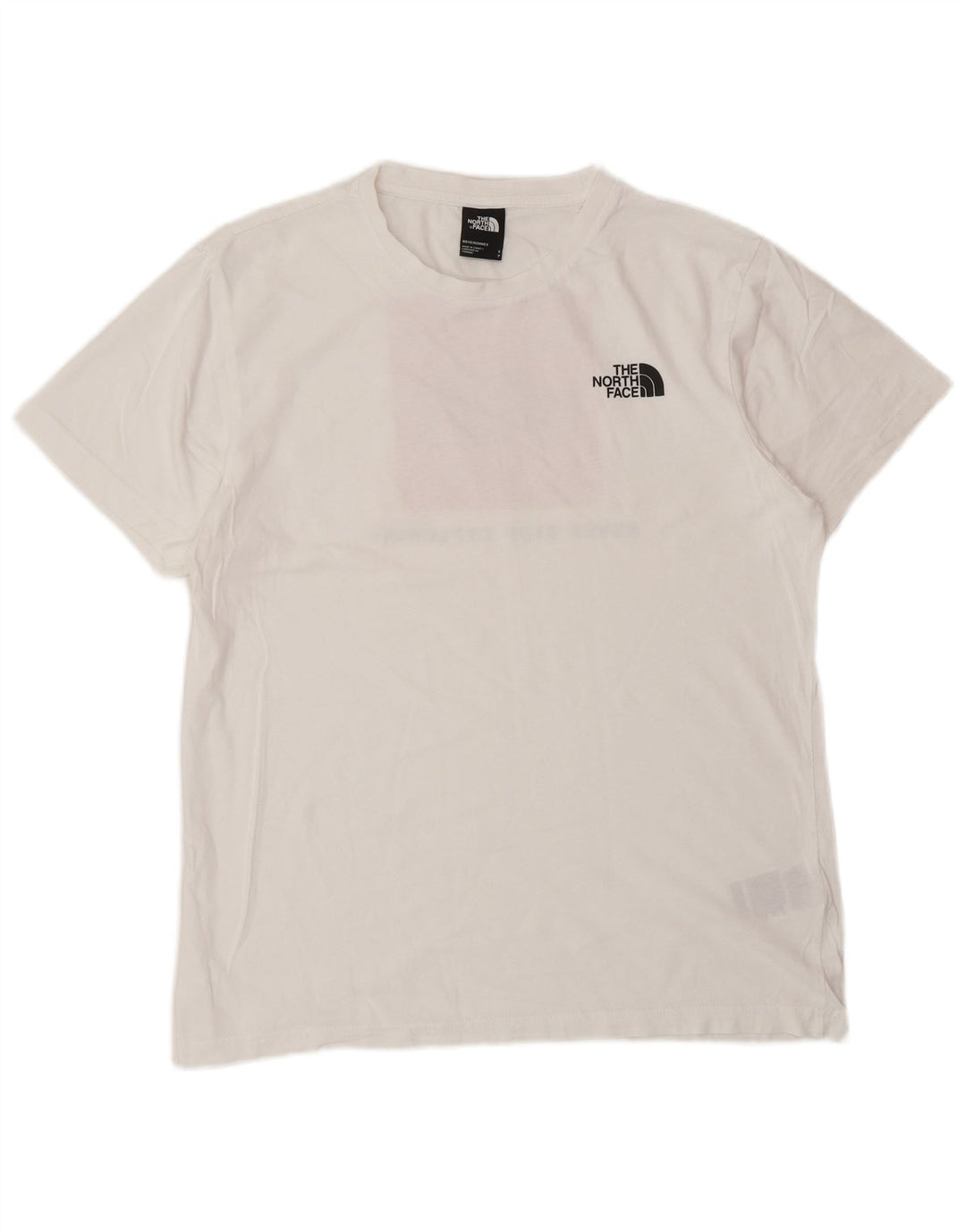Camiseta gráfica masculina THE NORTH FACE top pequeno algodão branco
