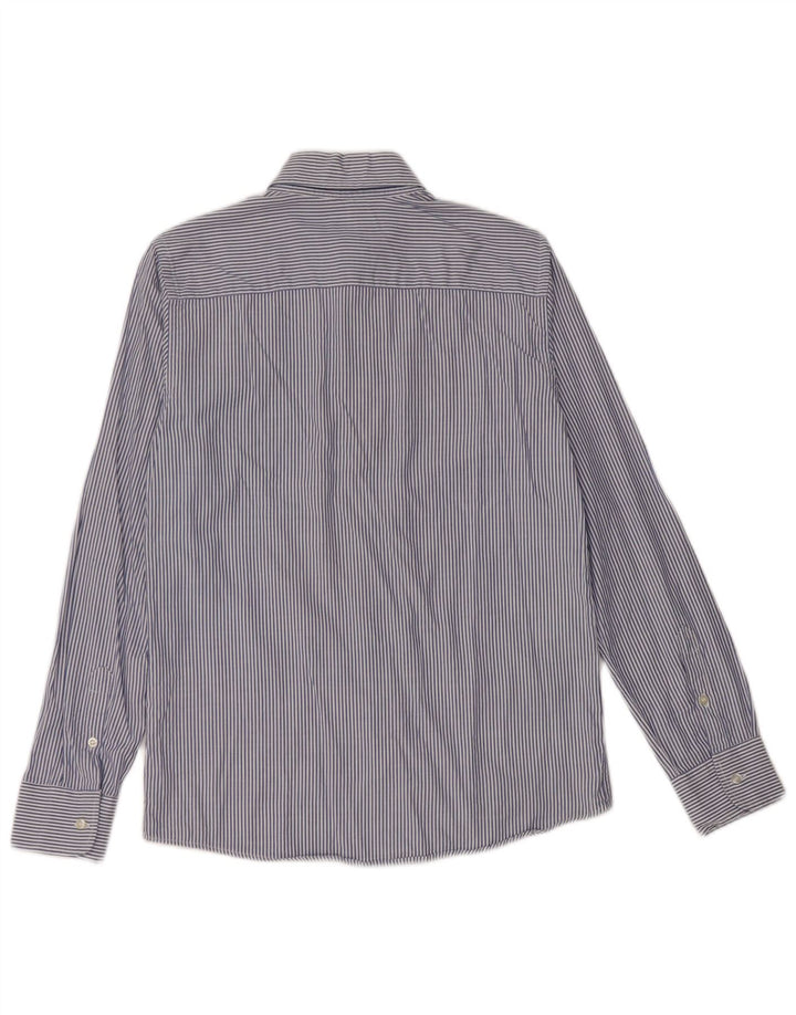 Camisa masculina FRED PERRY 13-14 anos azul marinho risca de giz algodão