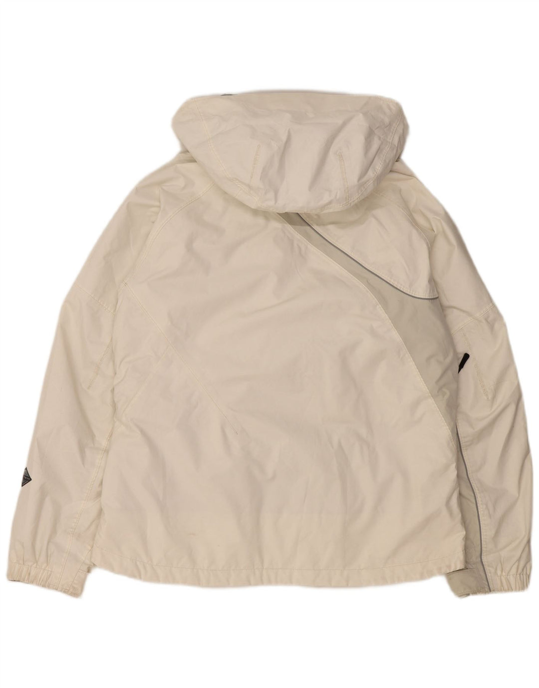 Jaqueta corta-vento feminina COLUMBIA Titanium UK 16 grande bloco colorido branco