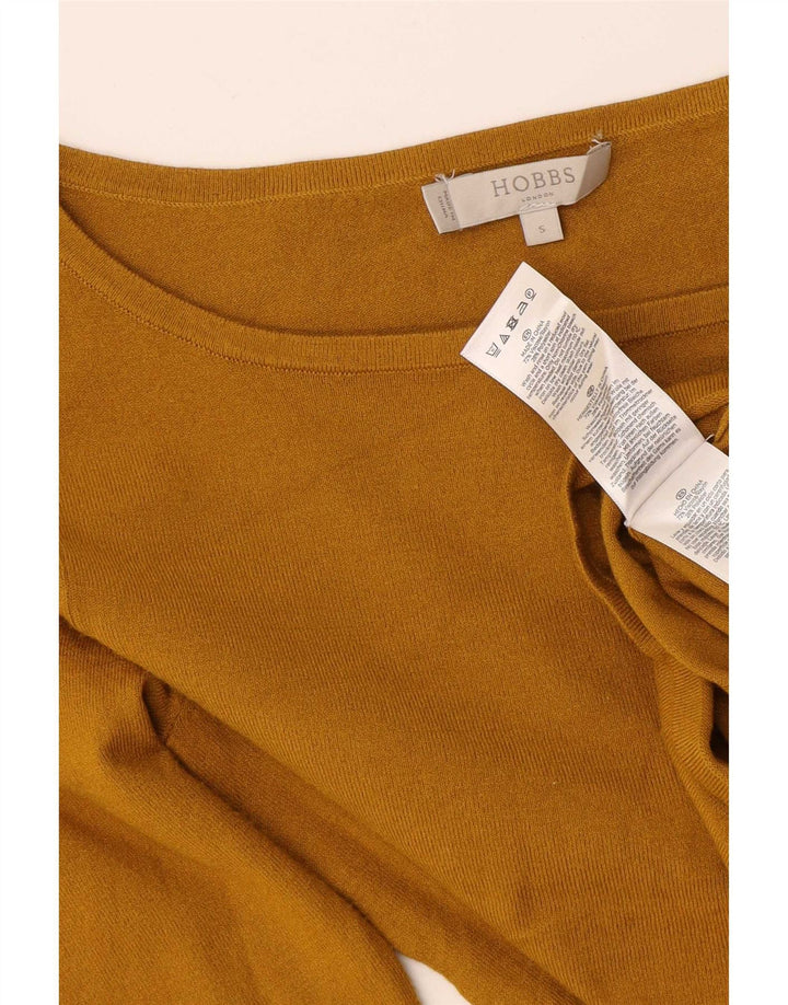 Top feminino Hobbs manga 3/4 UK 10 pequeno cáqui viscose