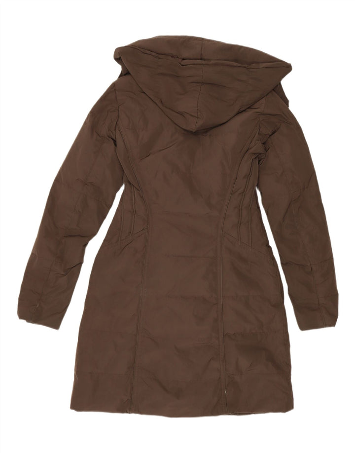 Casaco acolchoado com capuz feminino Trussardi IT 40 pequeno marrom
