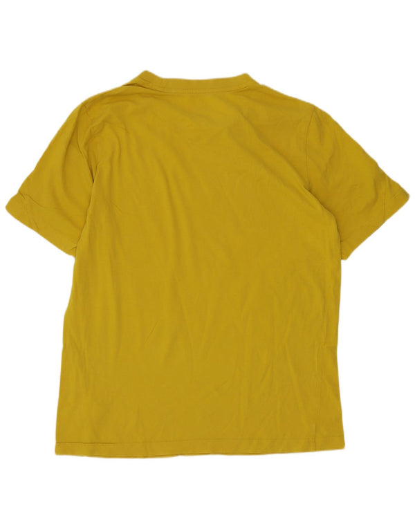 Puma Mens Graphic T-Shirt Top Small Yellow Cotton