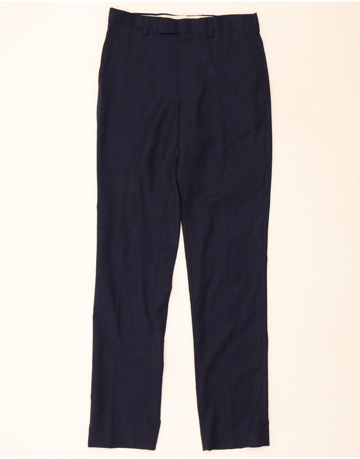 Calça feminina MARKS & SPENCER slim fit W30 L33 azul marinho lã nova