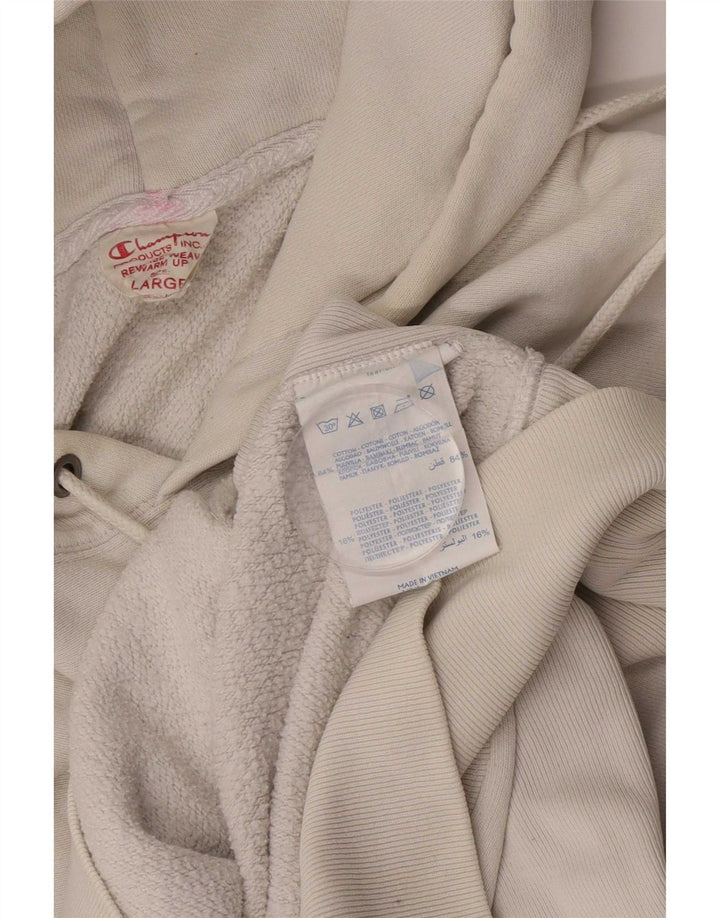 Jumper masculino Champion Reverse Weave com capuz grande algodão branco