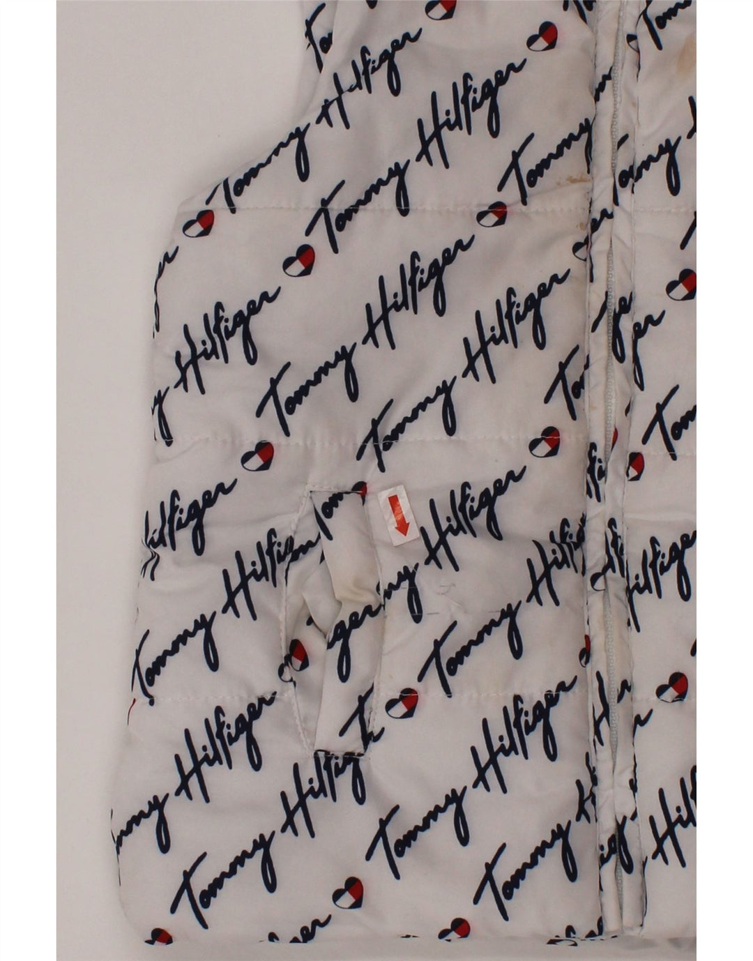 Colete acolchoado gráfico TOMMY HILFIGER para meninas 3-4 anos poliéster branco