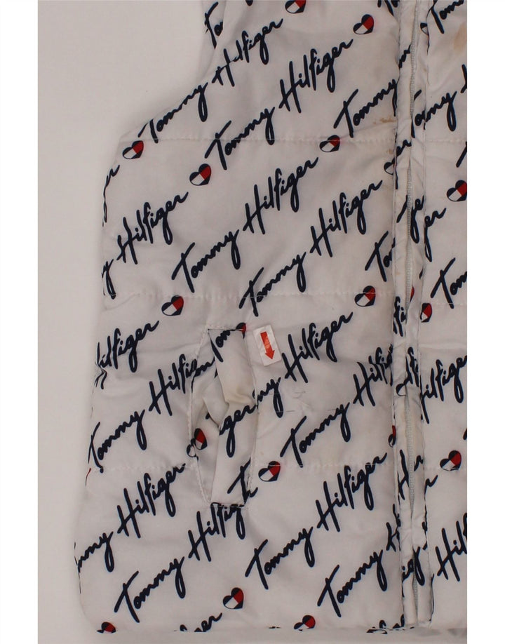 Colete acolchoado gráfico TOMMY HILFIGER para meninas 3-4 anos poliéster branco