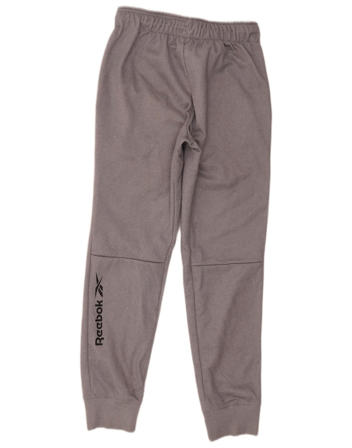 Reebok Mens Graphic Cargo Calças de treino Joggers Pequeno Poliéster Cinza