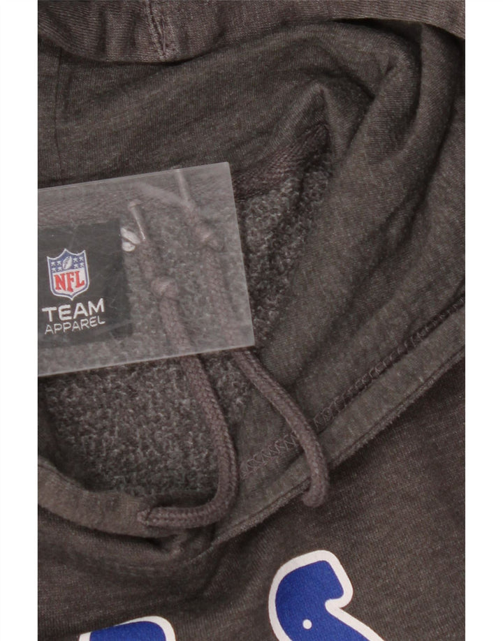 Jumper com capuz gráfico NFL Colts masculino grande cinza