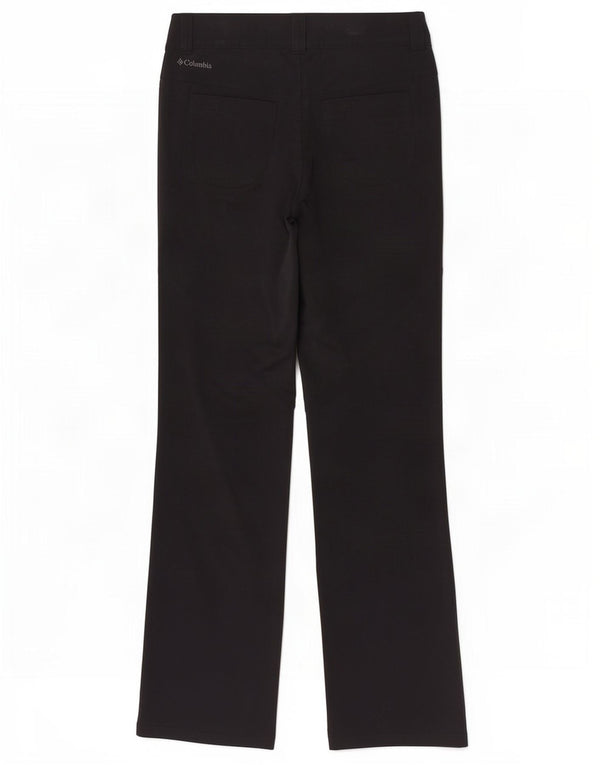 Calça feminina reta casual Columbia US 8 médio W30 L30 nylon preto