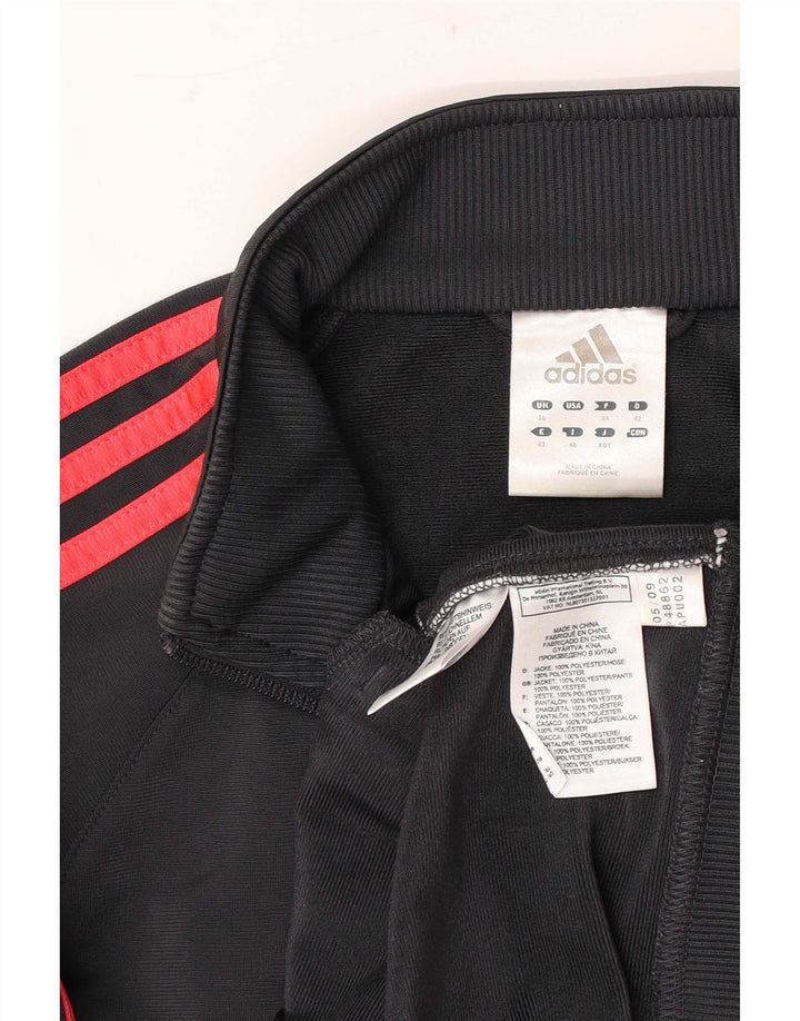 Adidas Womens Tracksuit Top Jacket UK 16 Grande Cinza Poliéster