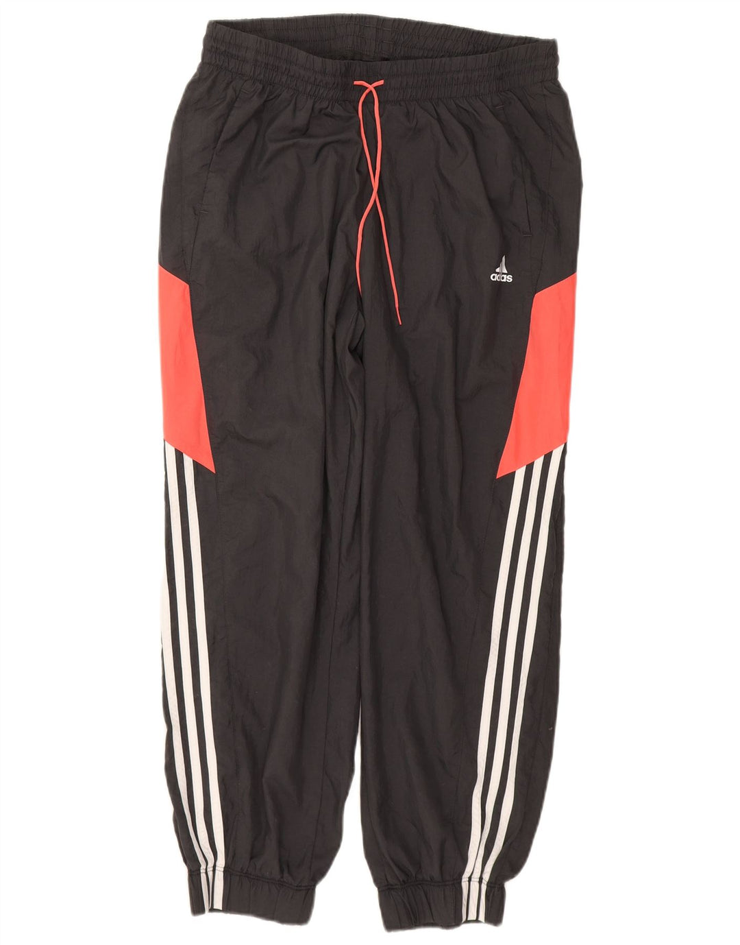 Calça de treino feminina ADIDAS Joggers UK 16/18 grande cinza colorblock