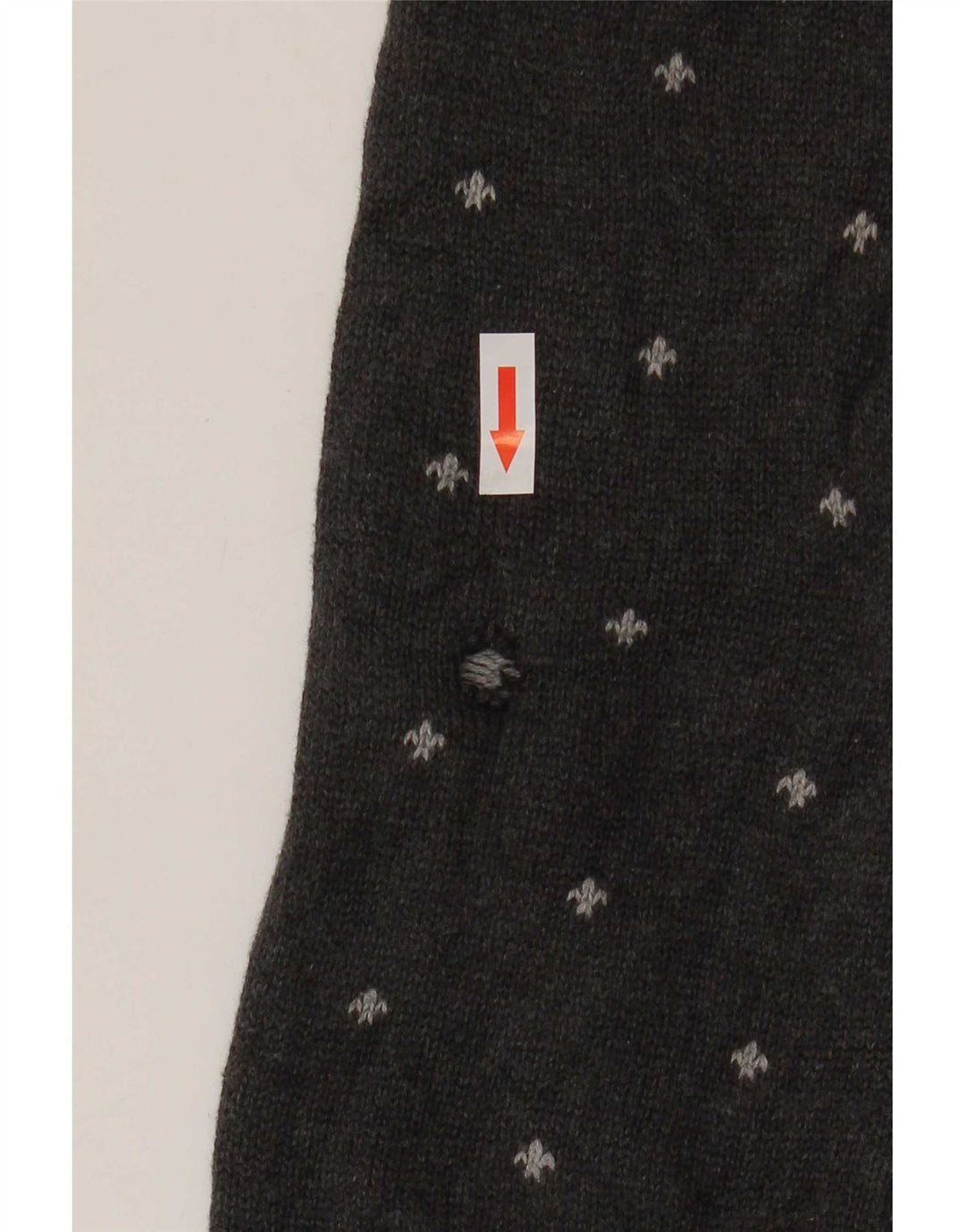 Suéter masculino Chaps com gola canoa pequeno cinza Fair Isle algodão
