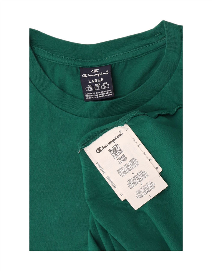Camiseta masculina Champion grande algodão verde