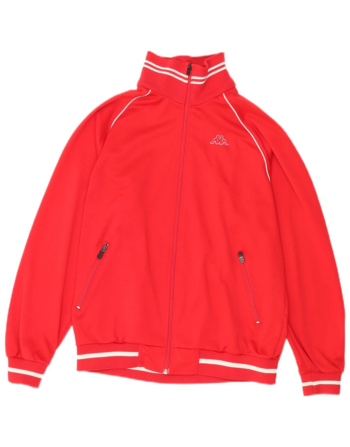 Kappa Mens Treino Top Jaqueta Pequena Poliéster Vermelho