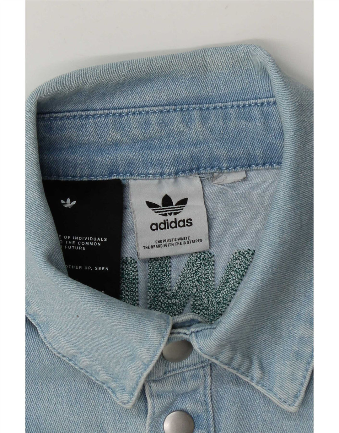 Adidas masculino gráfico camisa jeans de manga curta azul médio