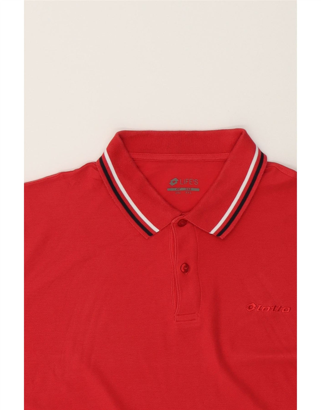 LOTTO Mens Polo Shirt 2XL Red Vintage Lotto and Second-Hand Lotto from Messina Hembry 