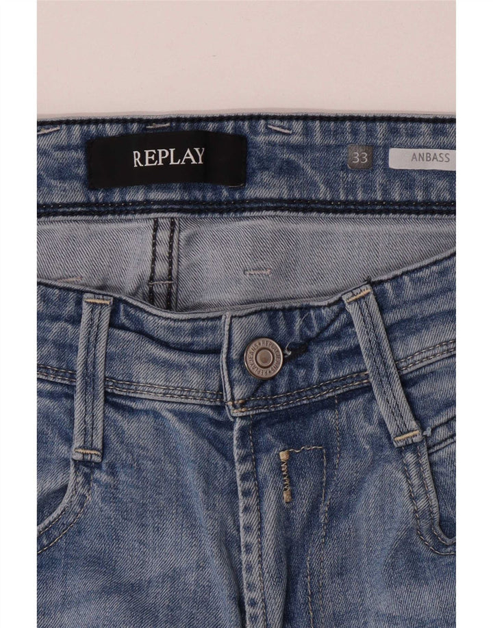 Replay Jeans Feminino Anbass Slim W33 L31 Azul
