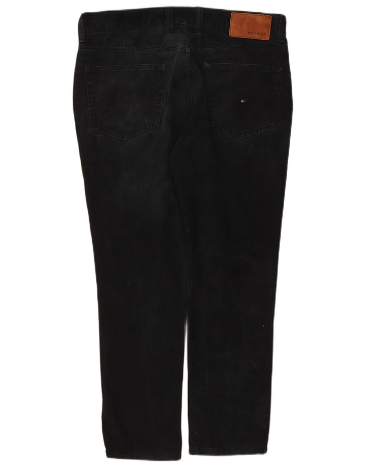 TOMMY HILFIGER Jeans reto masculino W34 L27 algodão preto