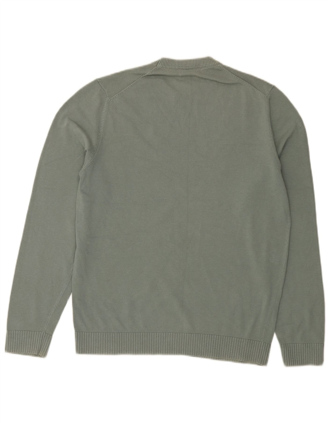 Suéter masculino Massimo Dutti com gola redonda, verde médio