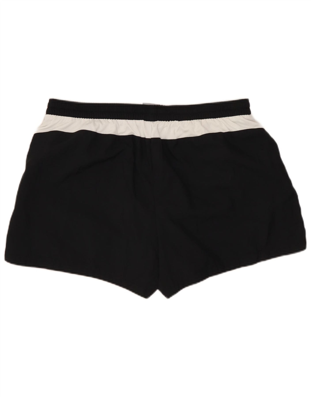 Shorts esportivos femininos NIKE US 12/14 grande preto colorblock poliéster