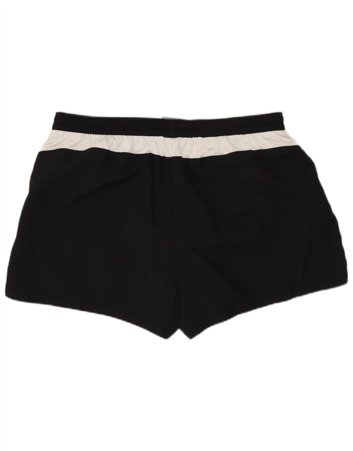 Shorts esportivos femininos NIKE US 12/14 grande preto colorblock poliéster