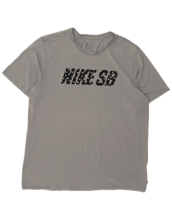 Camiseta masculina Nike Athletic Cut Graphic Top 2XL cinza manchado