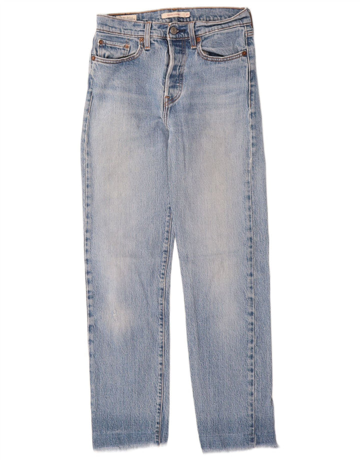 Calça jeans feminina Levi's Wedgie Straight W25 L28 azul algodão