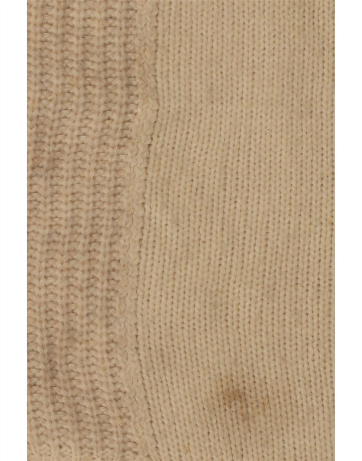 Suéter feminino Marks & Spencer com gola tartaruga Reino Unido 10 pequeno off white