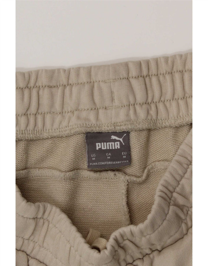 Shorts esportivos masculinos Puma médio bege algodão