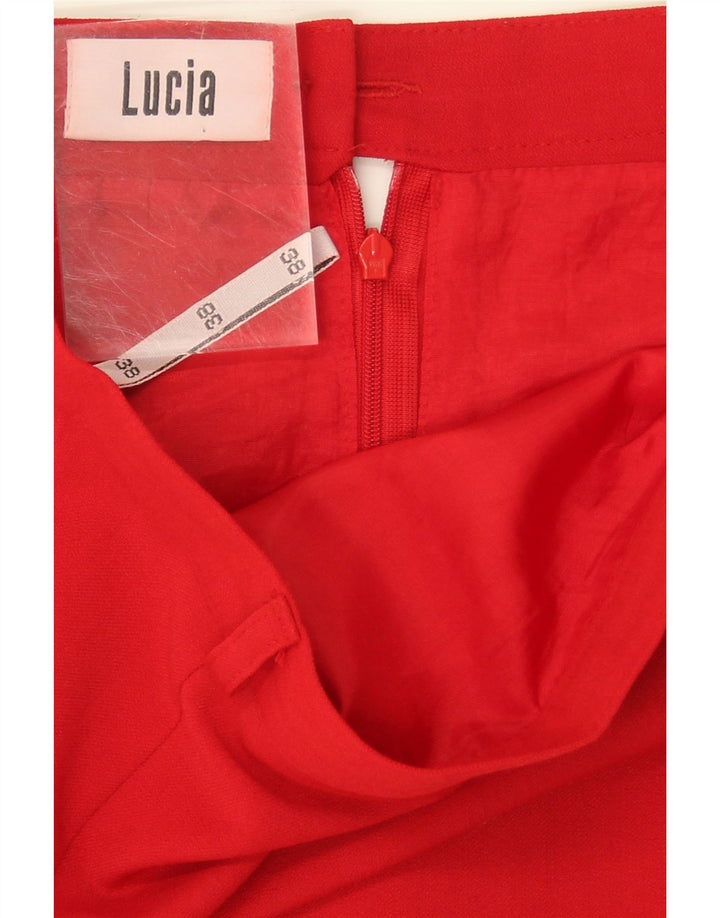 LUCIA Womens Pencil Skirt EU 38 Medium W30 Red Vintage Lucia and Second-Hand Lucia from Messina Hembry 