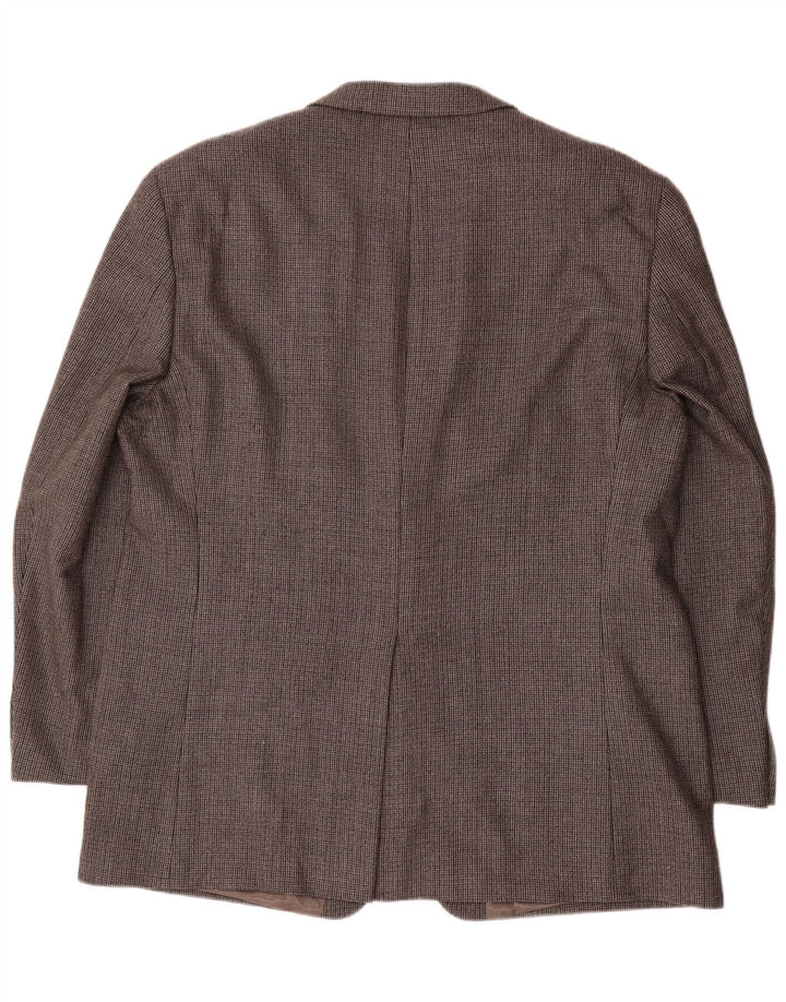 Jaqueta blazer masculina Chaps com 2 botões Reino Unido 48 3XL lã cinza