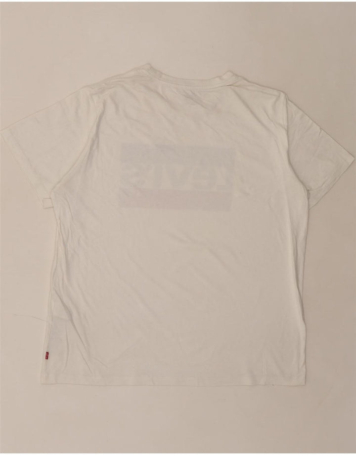 LEVI'S Mens Graphic T-Shirt Top Large White Cotton Vintage Levi's and Second-Hand Levi's from Messina Hembry 