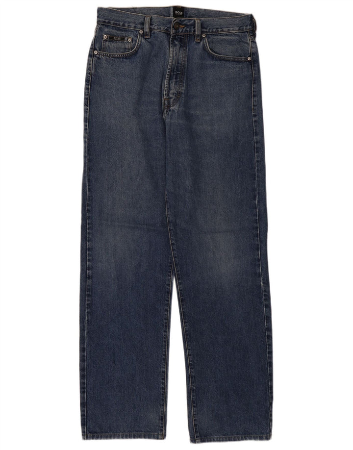 Hugo Boss Calça jeans reta masculina W32 L32 azul