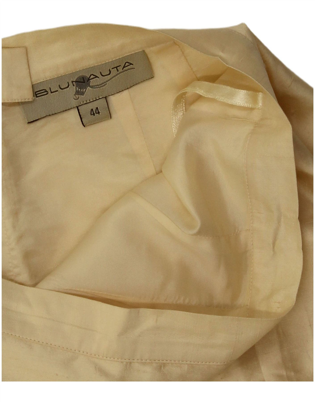 Blunauta Saia reta feminina IT 44 médio W28 acetato bege