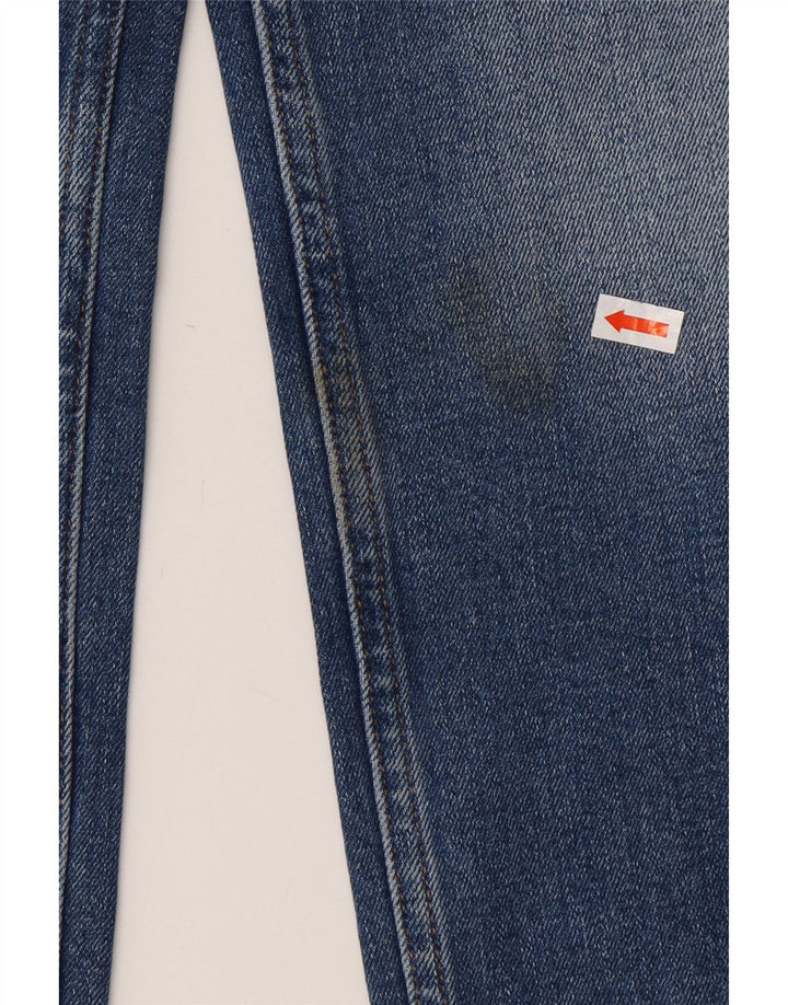 TOMMY HILFIGER Masculino Denton Straight Jeans W34 L34 Azul Algodão